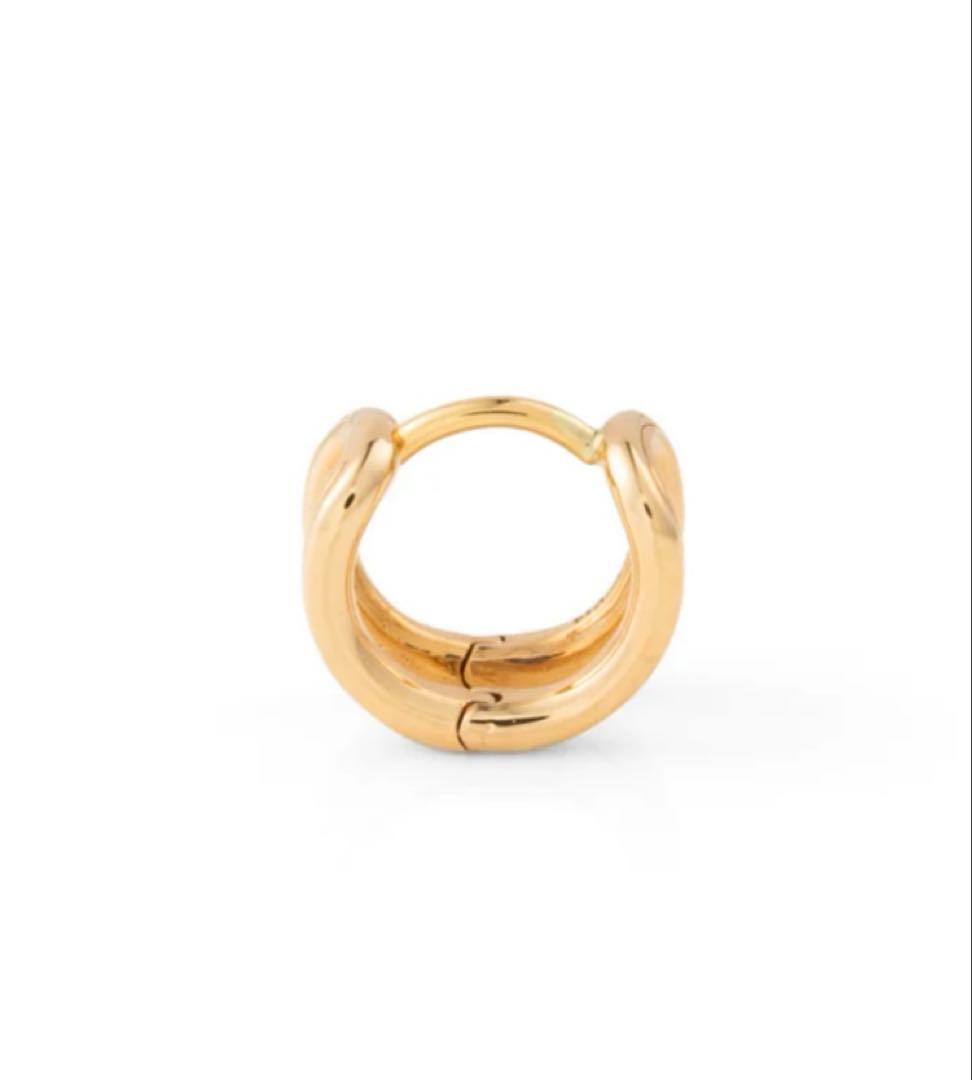 美品　hirotaka ヒロタカ　ベルーガ　ダブル ヒンジ ハギー ピアス S