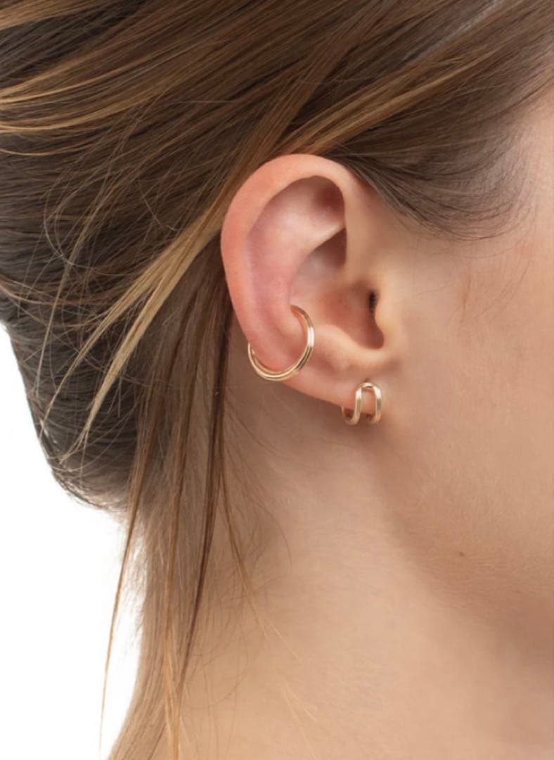 美品　hirotaka ヒロタカ　ベルーガ　ダブル ヒンジ ハギー ピアス S