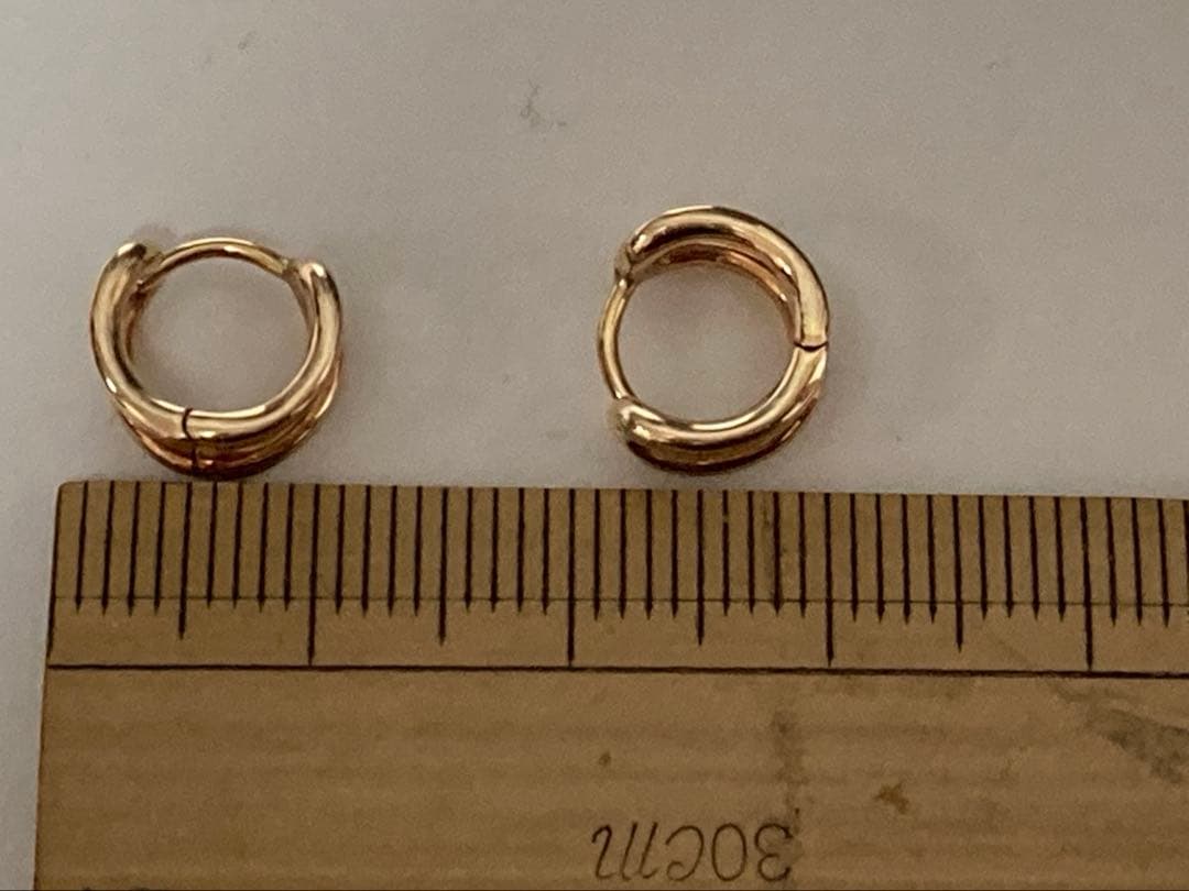 美品　hirotaka ヒロタカ　ベルーガ　ダブル ヒンジ ハギー ピアス S