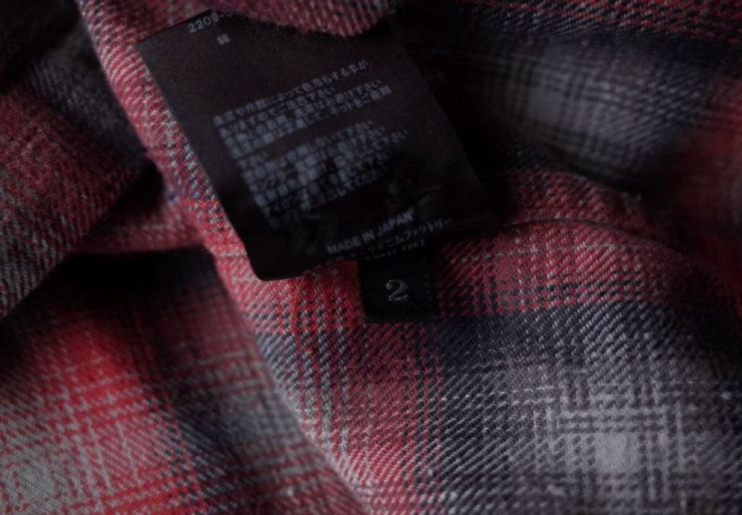 トップス MINEDENIM V.Nep Check Flannel SH Size2