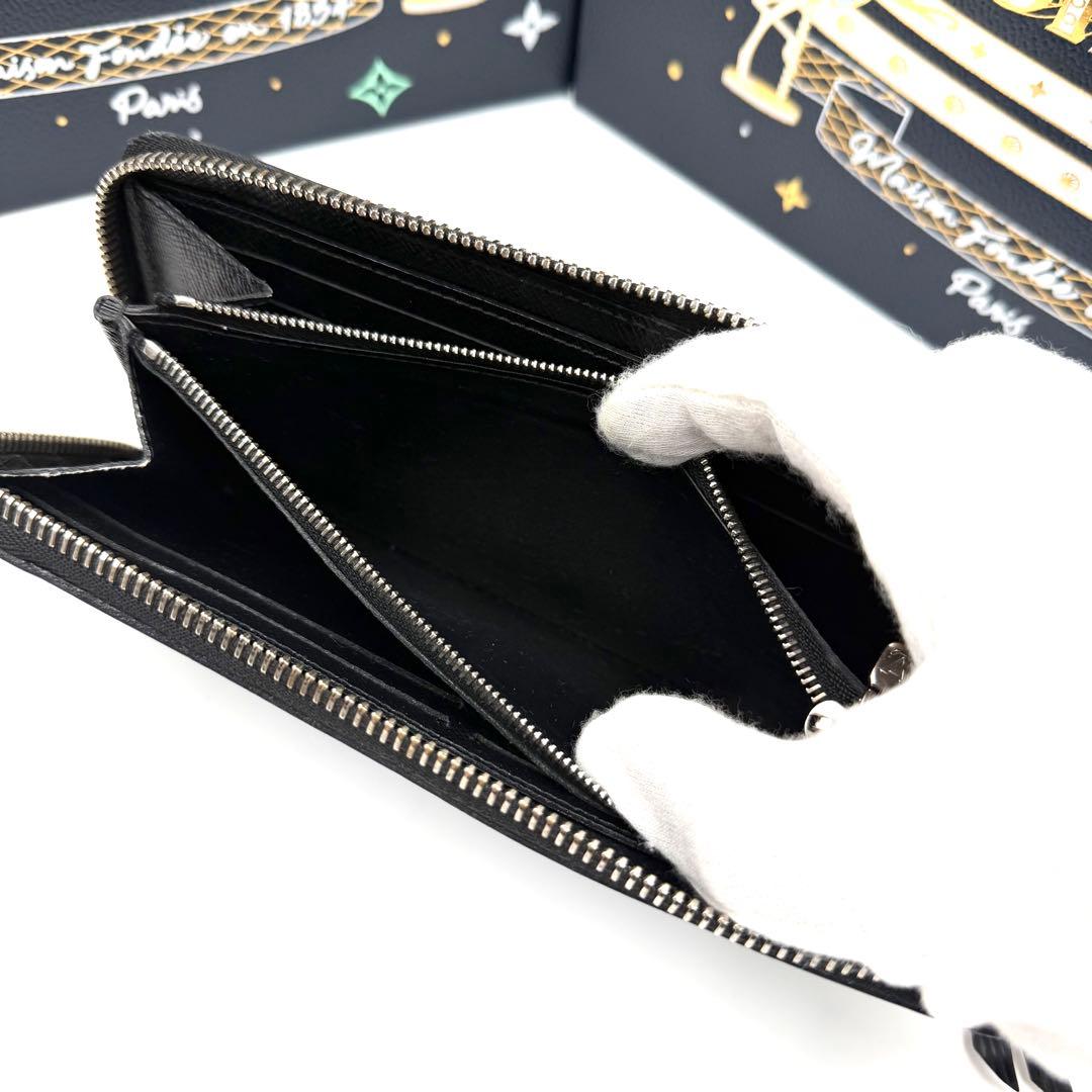 ルイヴィトン ポルトフォイユ クレマンス エピ ノワール 長財布 黒 銀