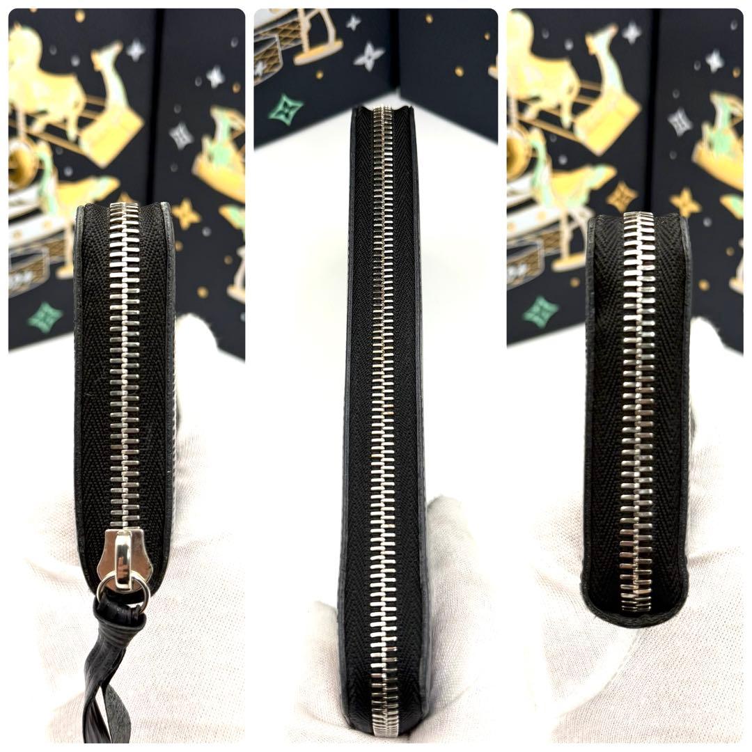 ルイヴィトン ポルトフォイユ クレマンス エピ ノワール 長財布 黒 銀