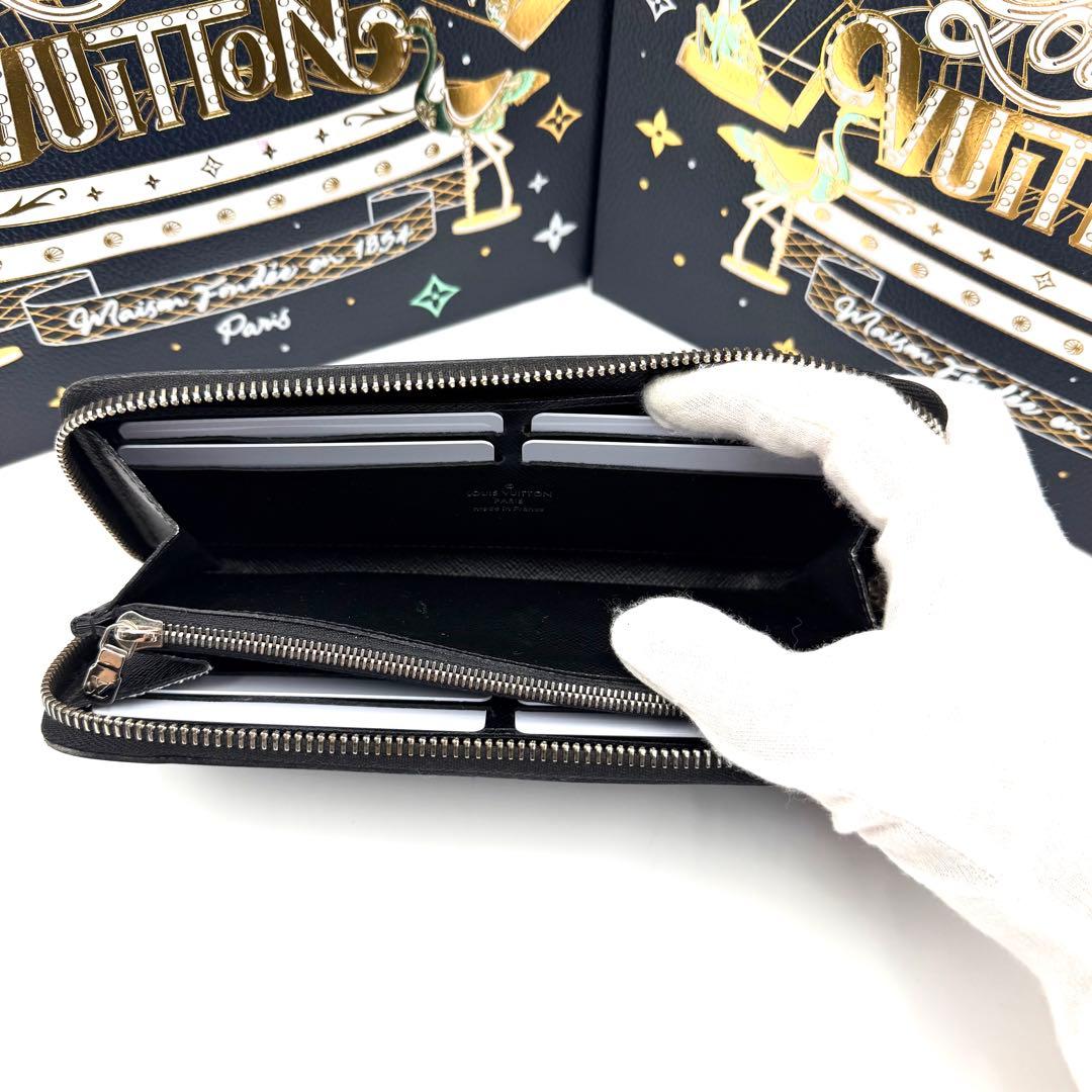 ルイヴィトン ポルトフォイユ クレマンス エピ ノワール 長財布 黒 銀