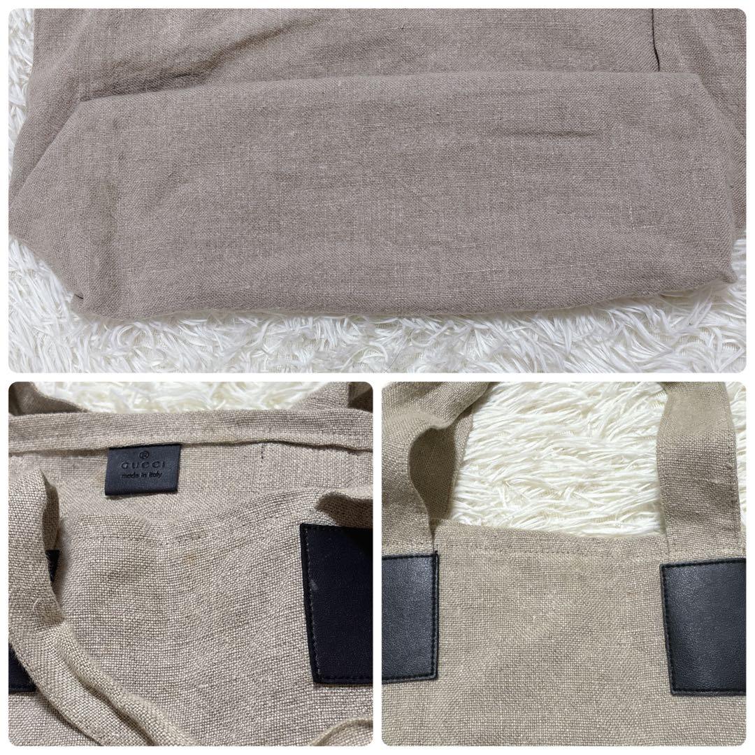 希少✨GUCCI GARDEN リネン トートバッグ 猫プリント 麻