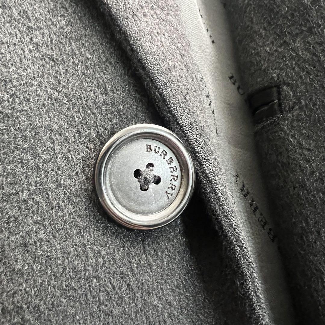 バーバリーロンドン　チェスターコート　カシミヤ　シルク　ブラック