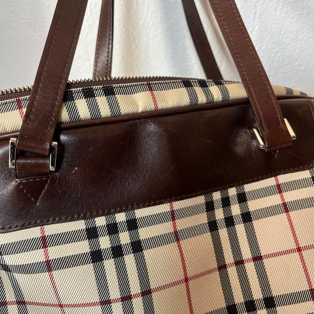 【美品】BURBERRY バーバリー　チェック柄 ボストンバッグ