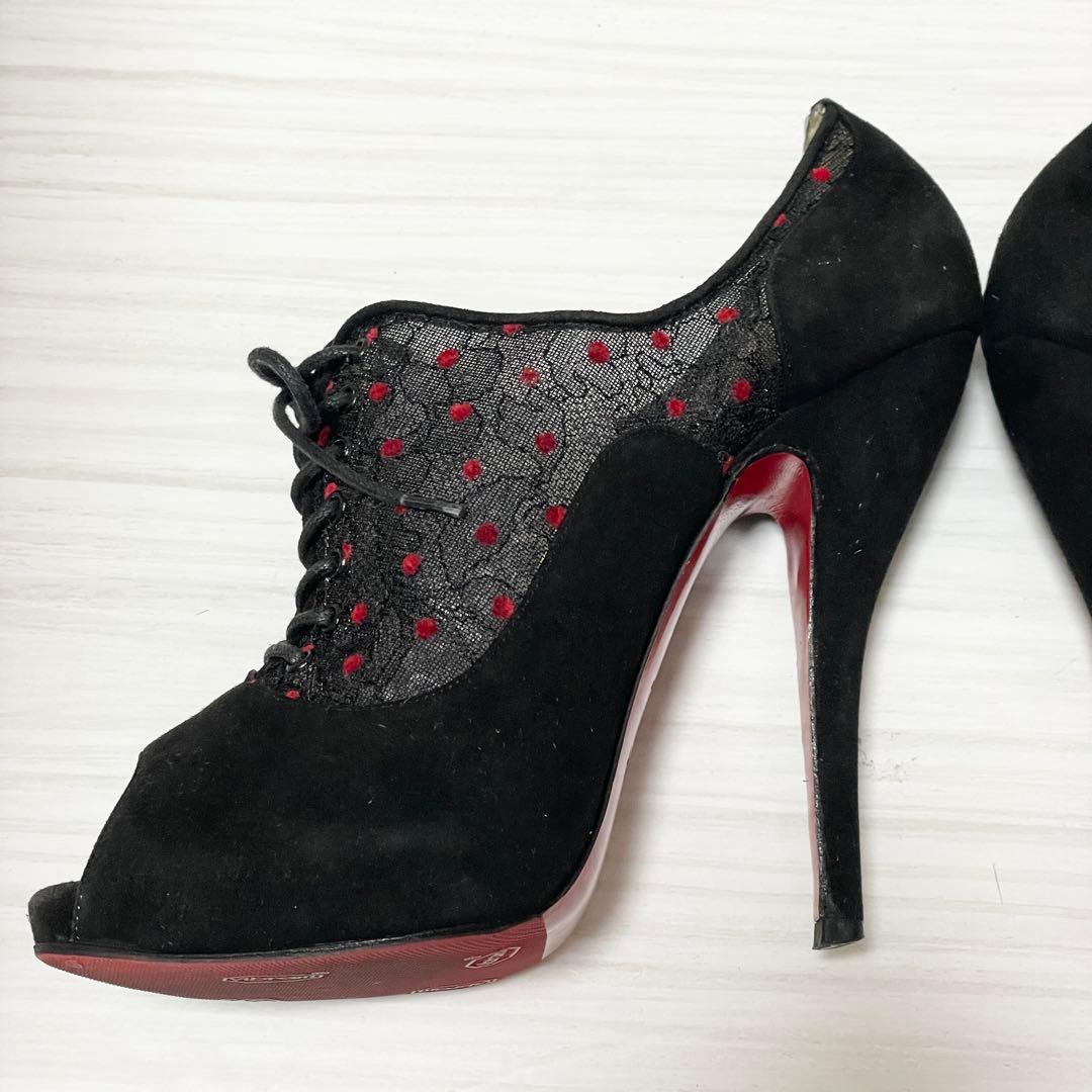 Christian Louboutin　パンプス　レース　23.0㎝　ブラック