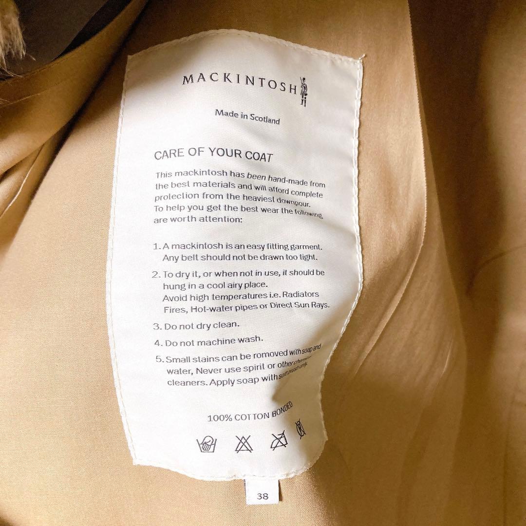 マッキントッシュ ゴム引きコート ダンカン 38 ベージュ ライナー付