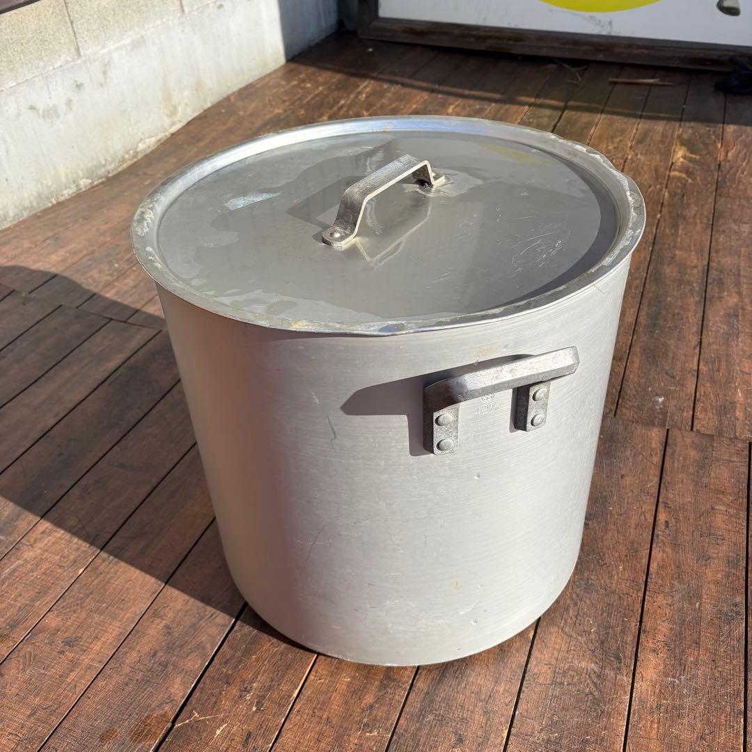 業務用 アルミ寸胴鍋 大型 2点セット 42/33cm フタ付き厨房 調理器具