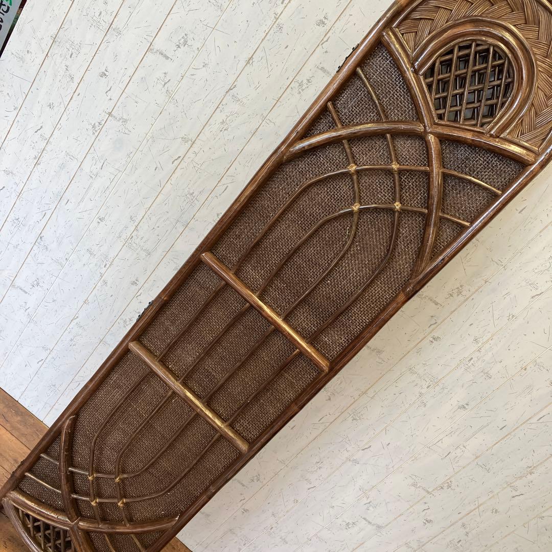 昭和レトロ エスニック ラタン 3連 パーテーション 間仕切り 仕切り