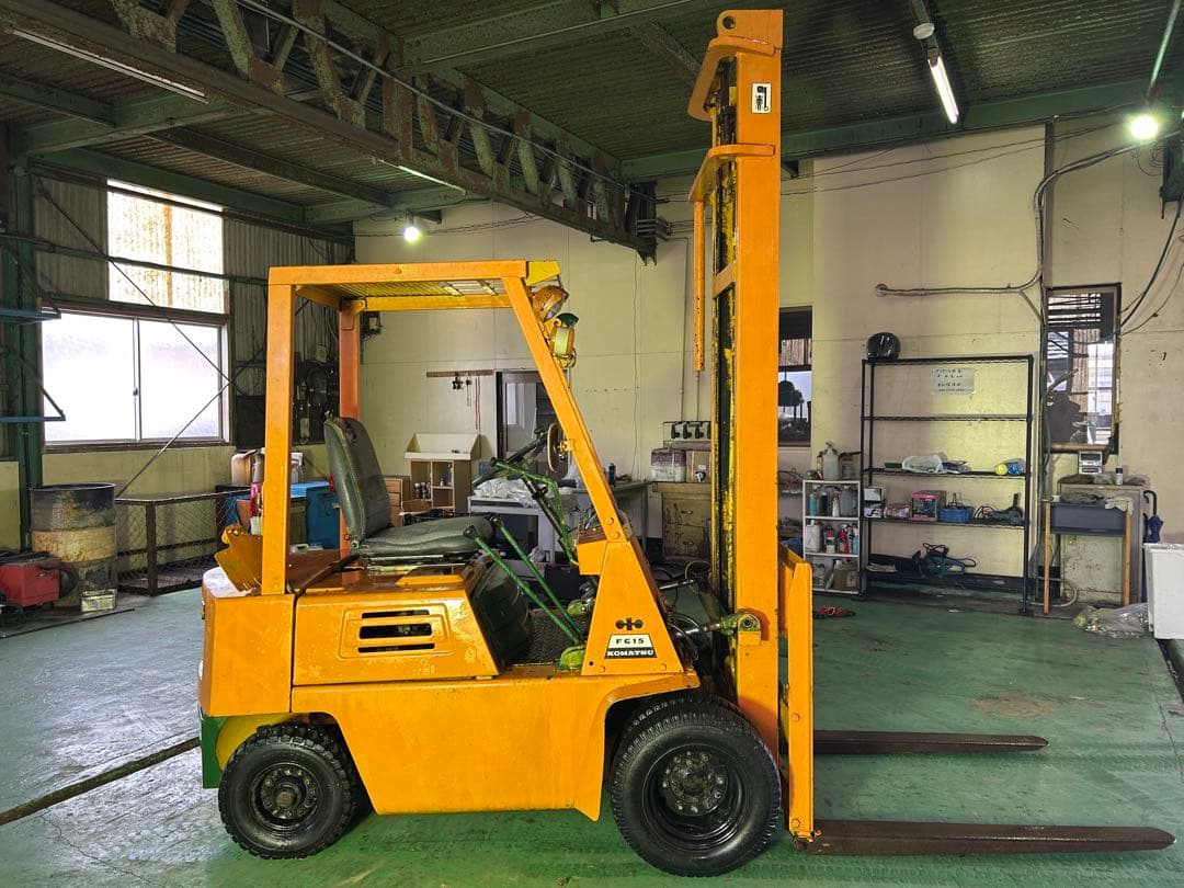 宮崎　コマツ　フォークリフト 1.5トン ハイマスト　揚高4.5m MT リフト