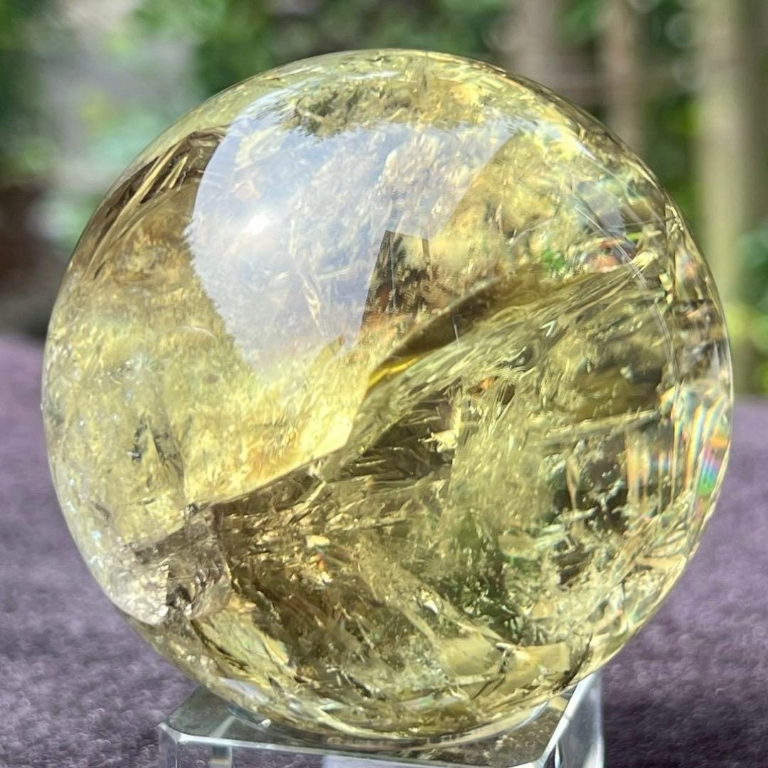 ✳️専用‼️至宝✨ファントムと美麗レインボー✨幸運の石✨虹入り シトリン丸玉 他1点