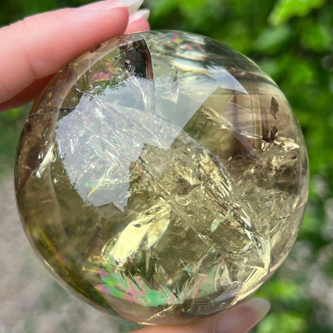 ✳️専用‼️至宝✨ファントムと美麗レインボー✨幸運の石✨虹入り シトリン丸玉 他1点