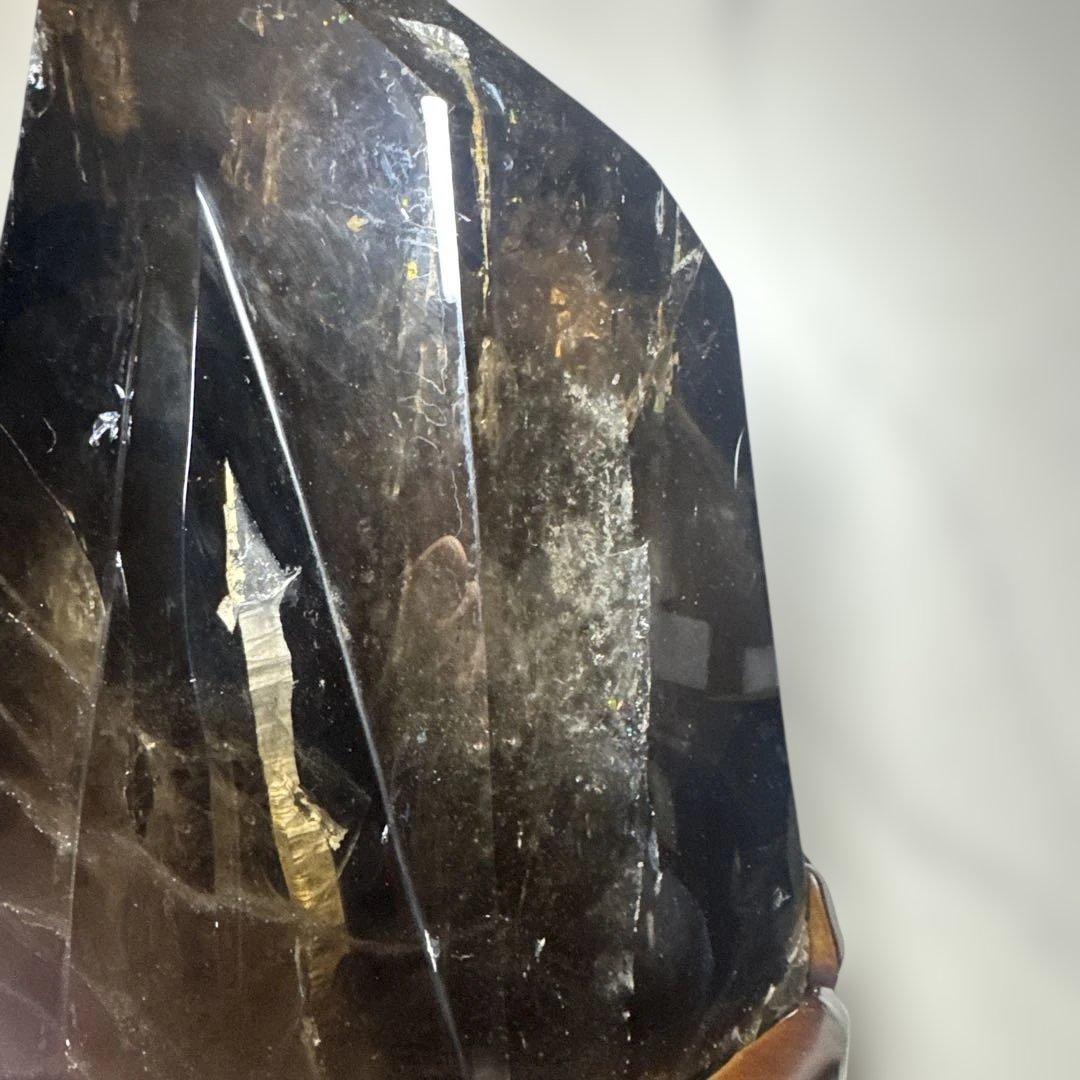 【極上品】山東省産 モリオン原石 台座付 特大