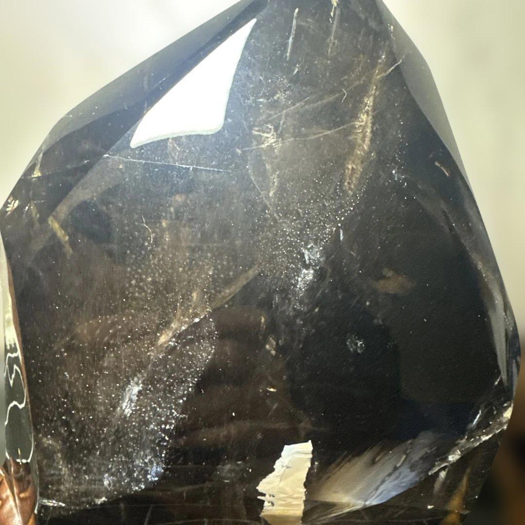 【極上品】山東省産 モリオン原石 台座付 特大