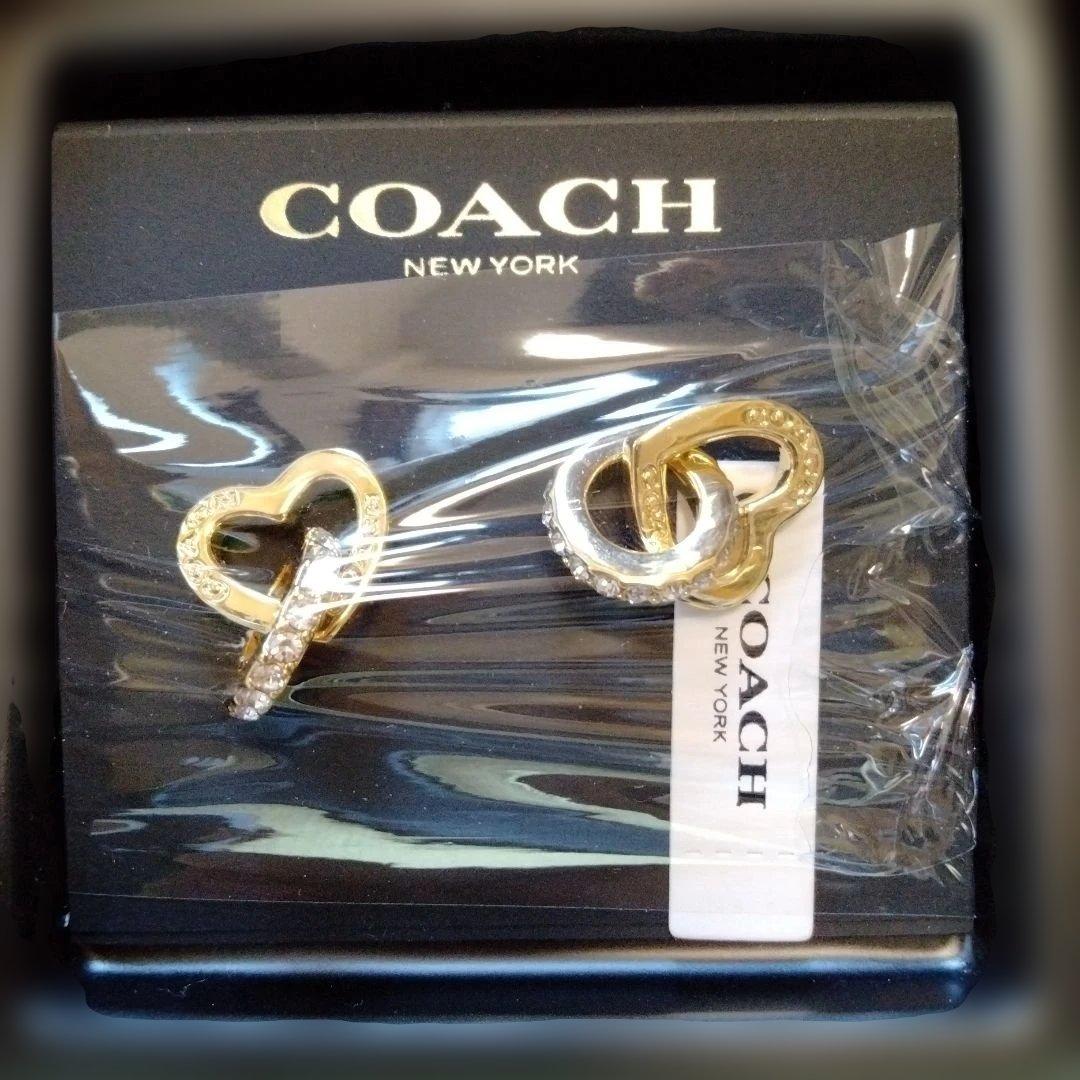 ニ点COACH ハート型ピアス ギフトボックス付き