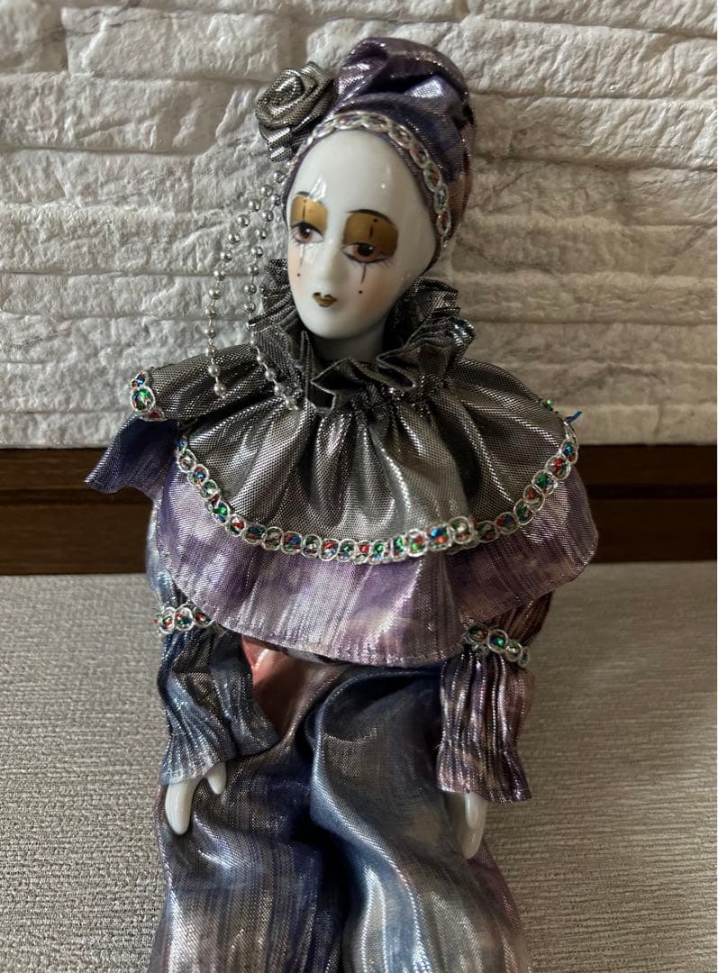 道化師ピエロ　人形　インテリア　置物　ドール