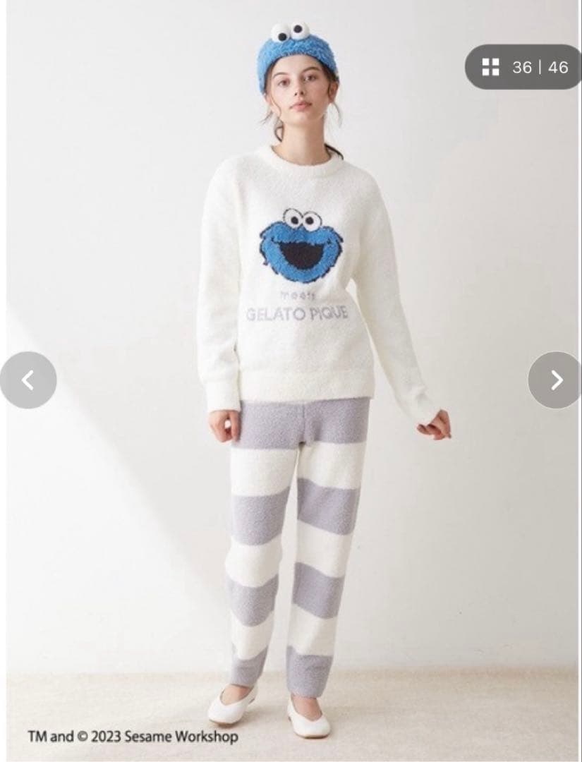 【新品】ジェラートピケ　セサミストリート　クッキーモンスター