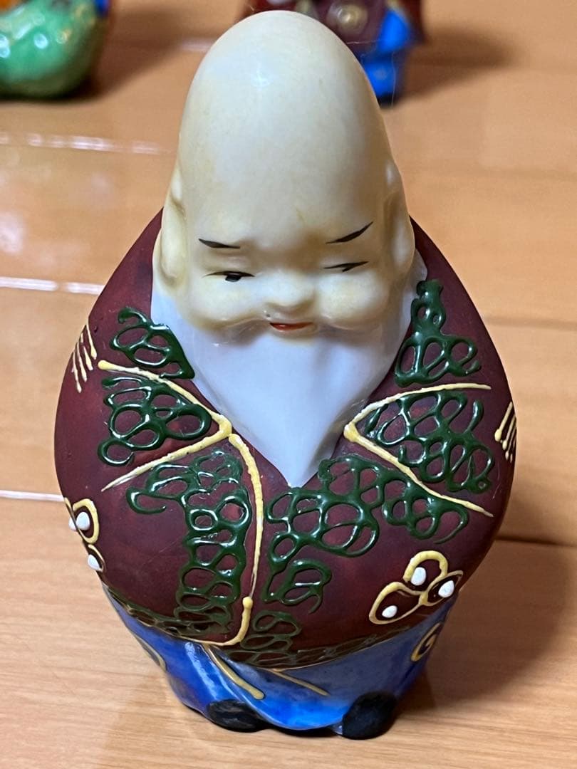 九谷焼 七福神 神様7柱セット 縁起物 置物 昭和レトロ　希少品