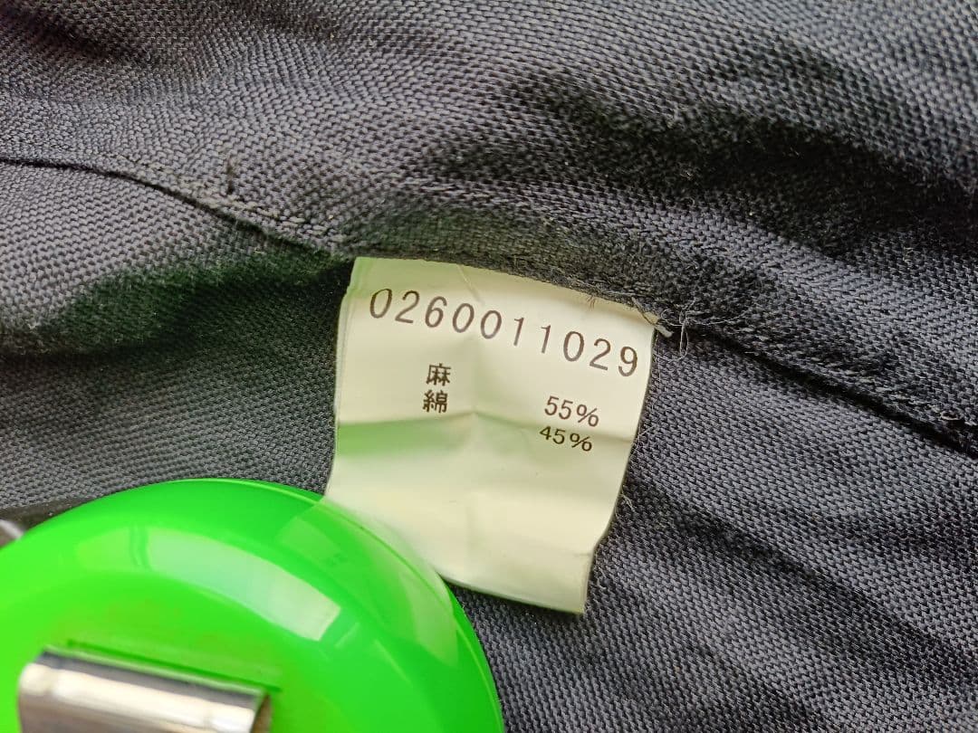 5351プール・オム ポンチョ付き半袖ワークシャツ 両腕と背中にレザー部分有り