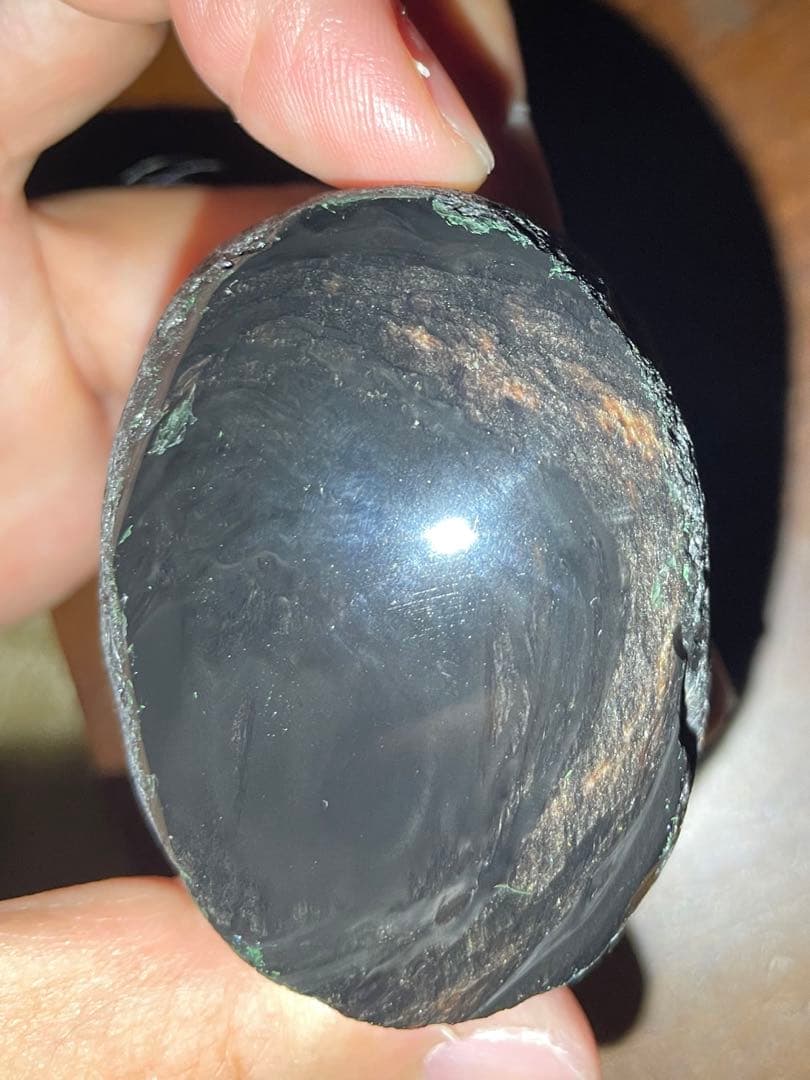 研磨品　十勝石玲瓏　マホガニーオブシディアン　ゴールデンレインボーシラー