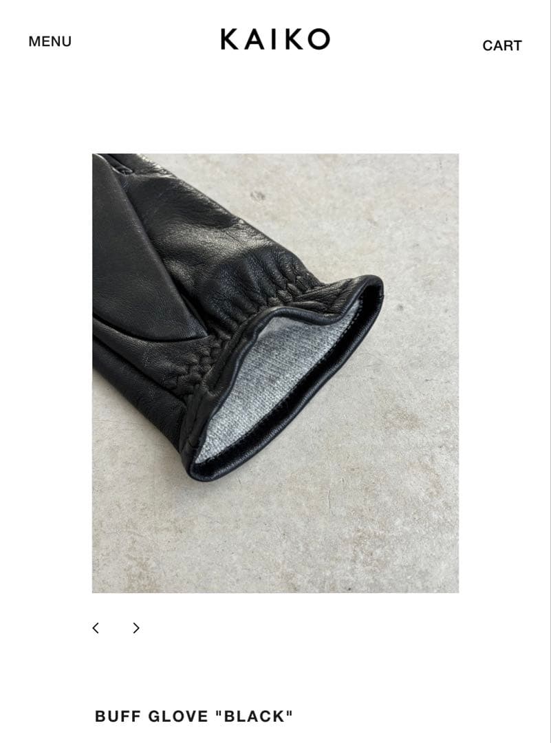 小物 KAIKO BUFF GLOVE \"BLACK\"