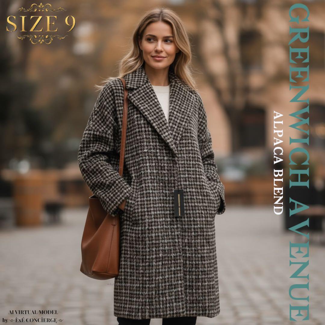 値下げ依頼品 グリニッチアベニュー 新品 アルパカ シャギーチェスターコート