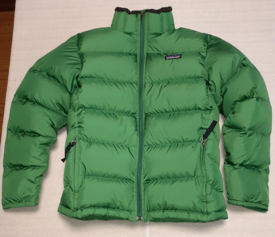 パタゴニア ダウンジャケット カラー グリーン キッズXL レディースS～M