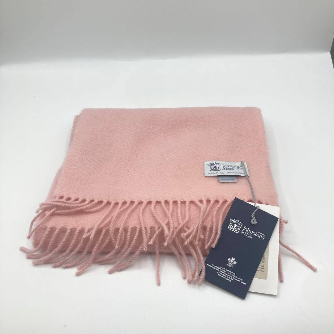 Johnstons of Elgin ピンク　カシミヤ　ストール