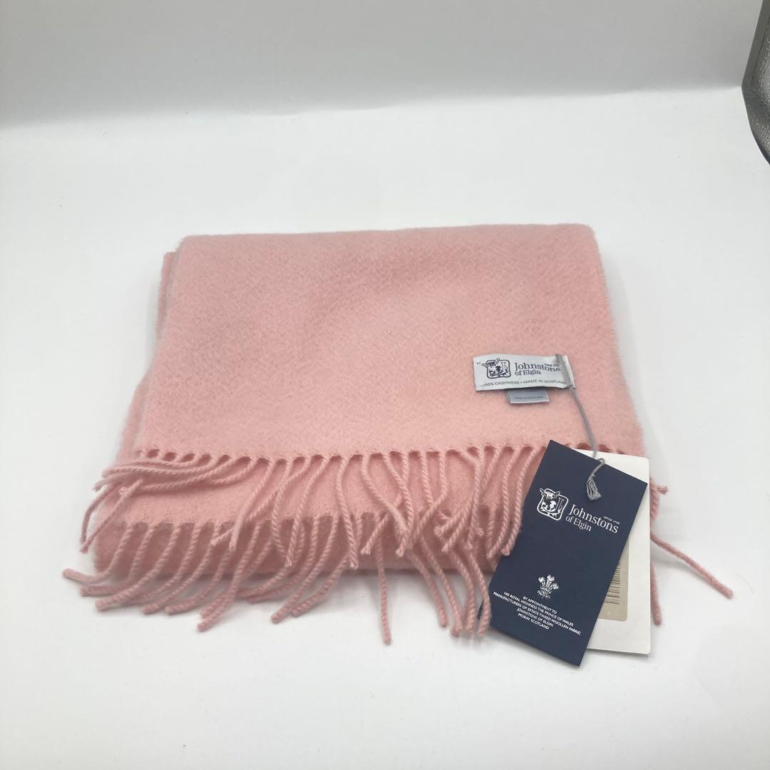 Johnstons of Elgin ピンク　カシミヤ　ストール