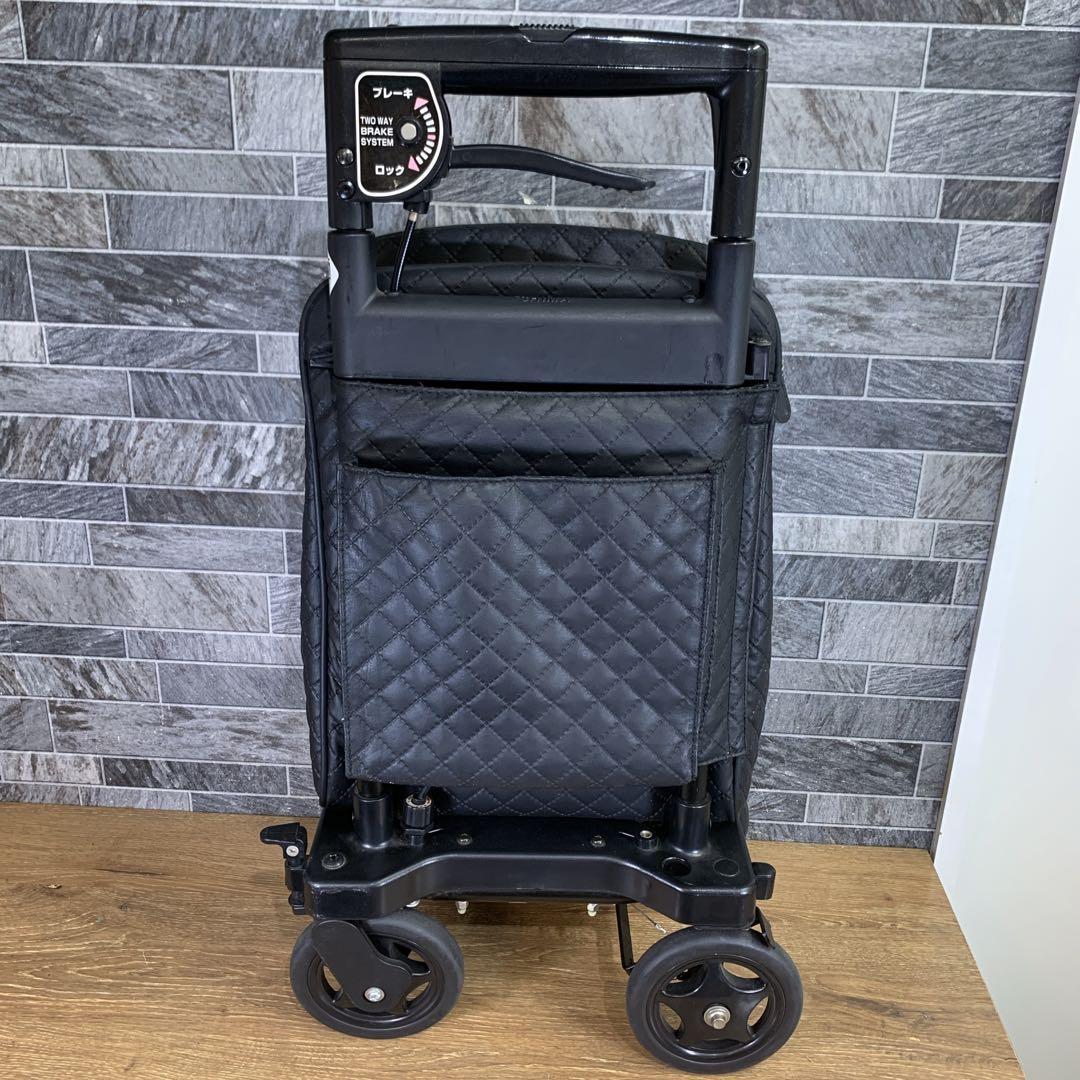 島製作所　右用　ショッピングカート メロディ プリモ　ブラック　ブレーキ付き