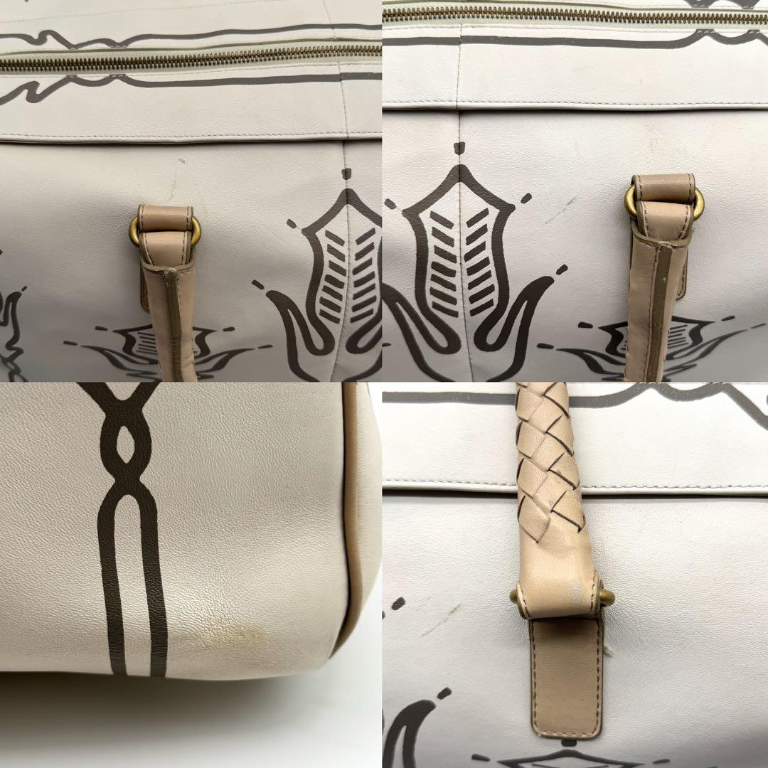 ボッテガヴェネタ レザー ボストンバッグ イントレチャート 鍵 クロシェット