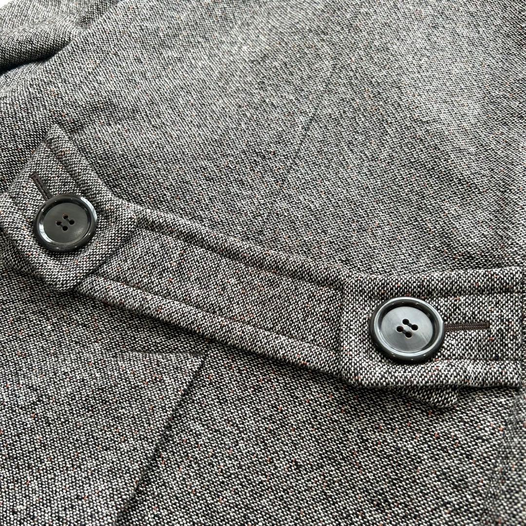 【美品】トリココムデギャルソン ファーロングコート ツイード 希少 S