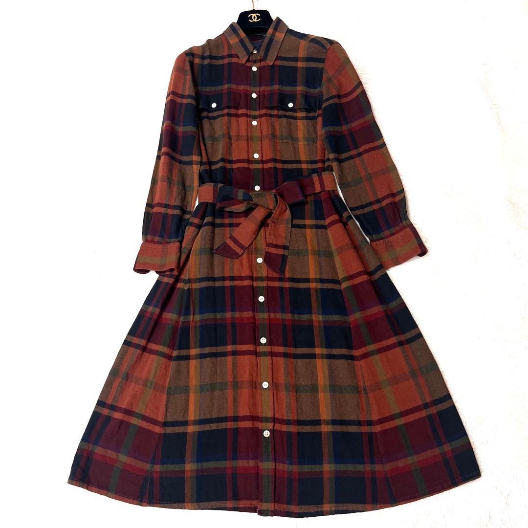 極美品☆現行ポロラルフローレンシャツドレスワンピース大きいサイズ