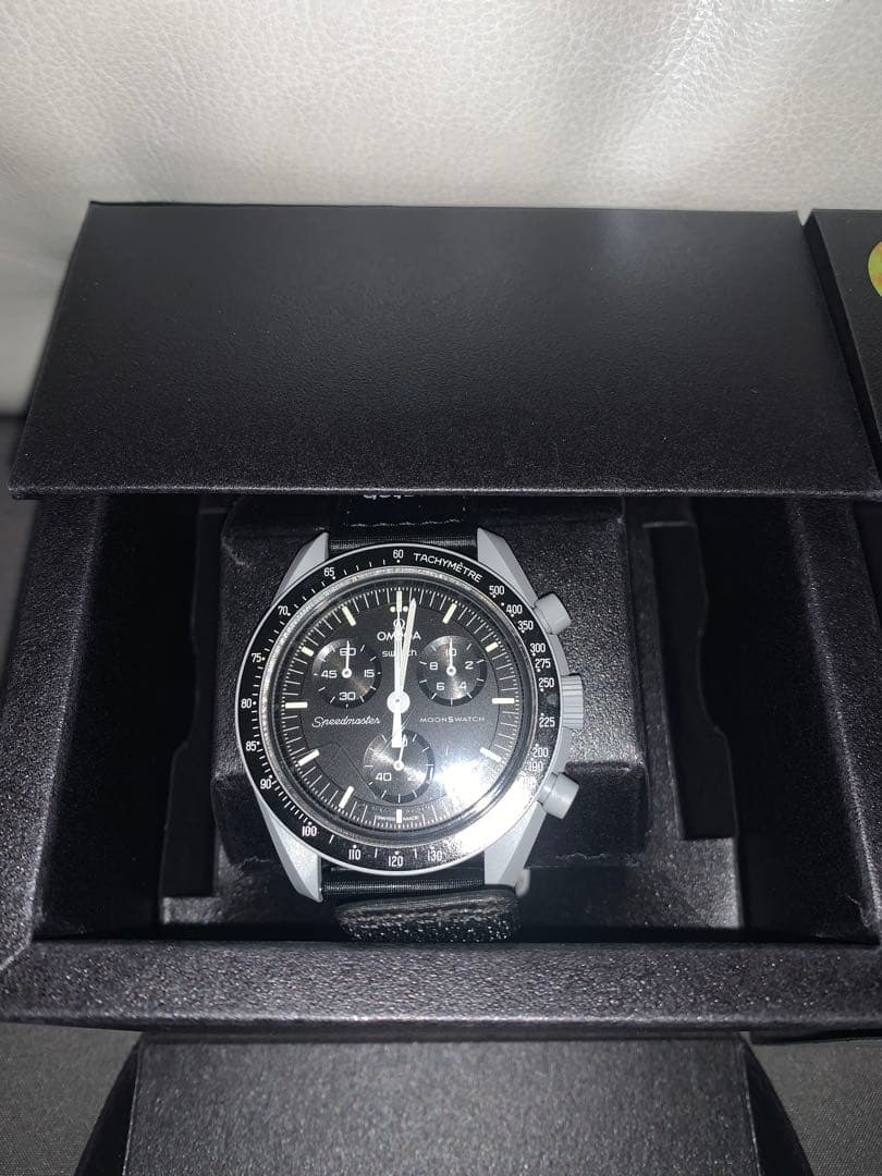 OMEGA swatch オメガスウォッチ　ブラック