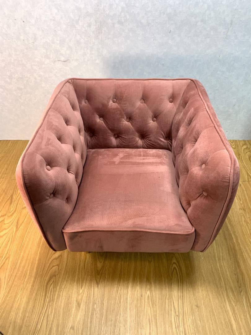 Y☆901 LOWYA 1人掛けソファ ベルベット調