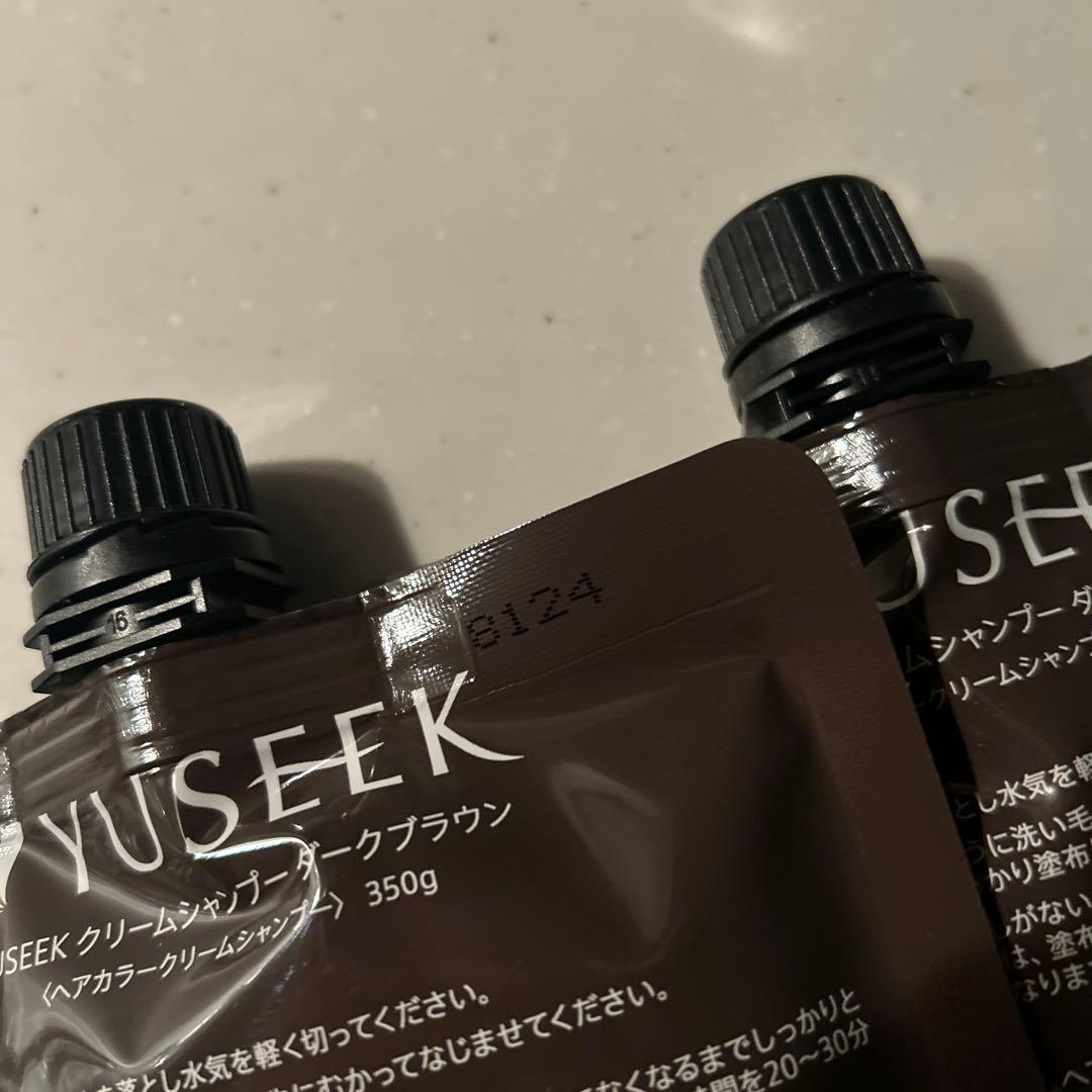 YUSEEK クリームシャンプー ダークブラウン 350g ２個セット