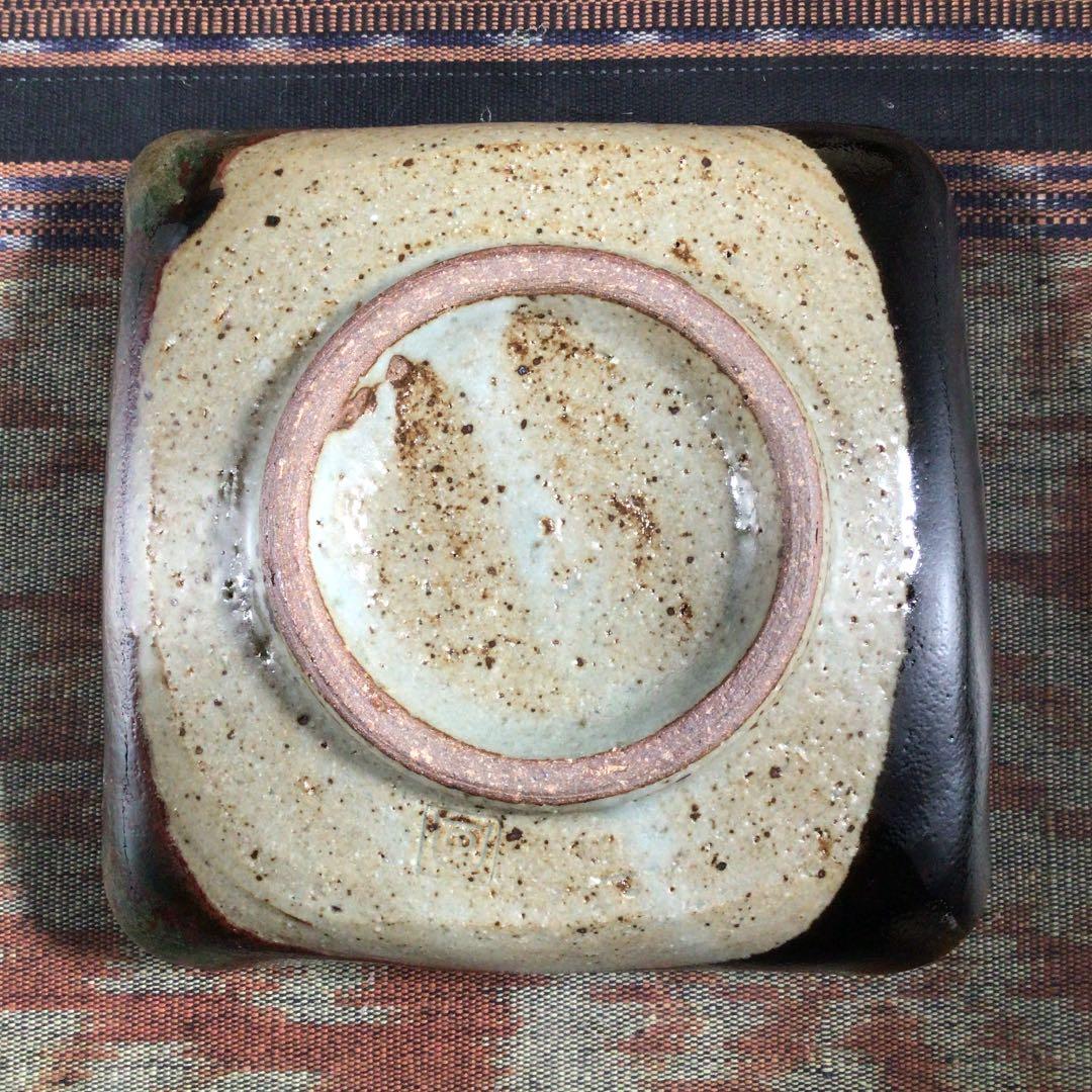 『行事うー特価』　肥前　黒牟田焼　丸田宣政　角皿　5枚