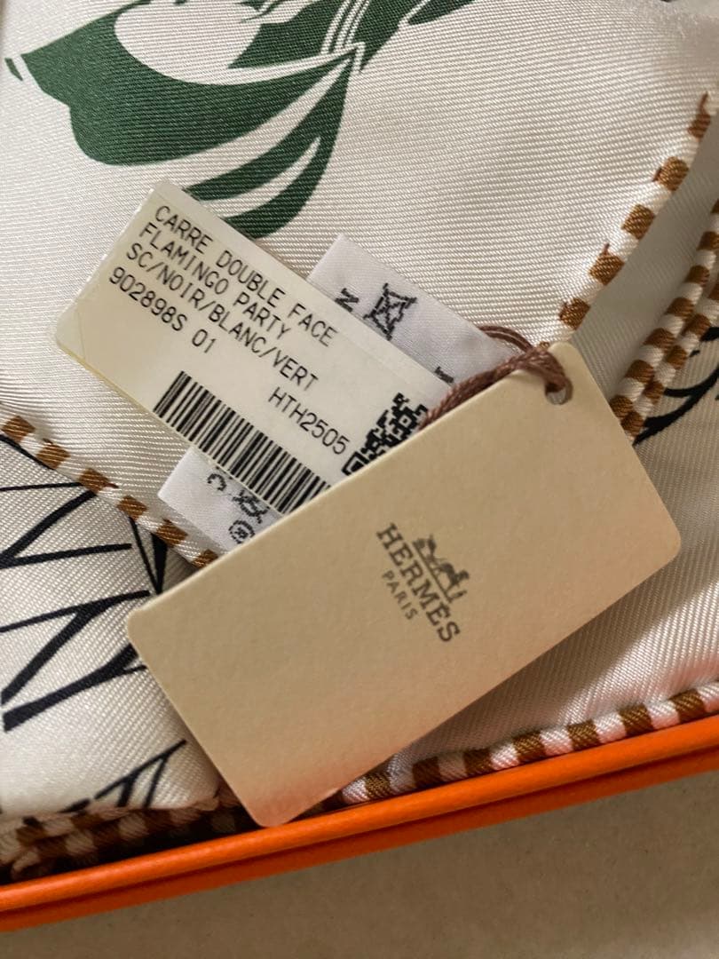 最終価格18時まで✨エルメス カレ90 ダブルフェイス　フラミンゴパーティー