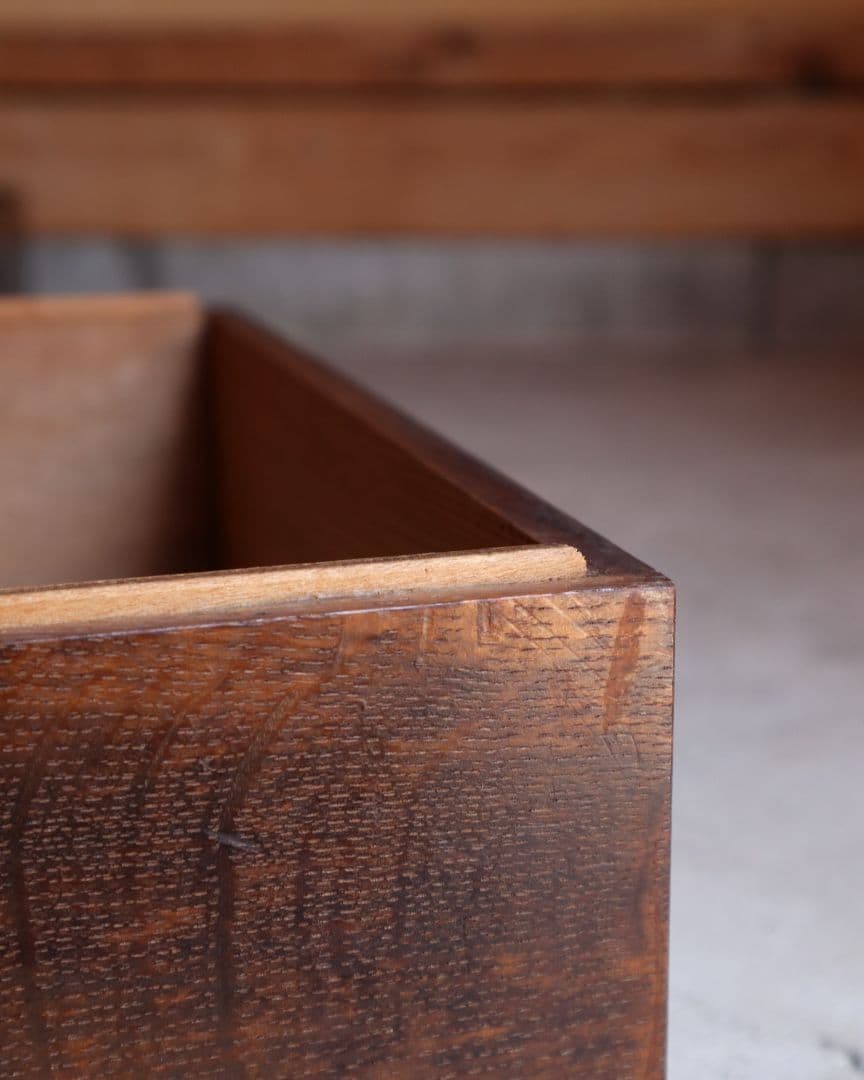 A4収納・セパレート可能な楢(ナラ)の4杯小引き出し