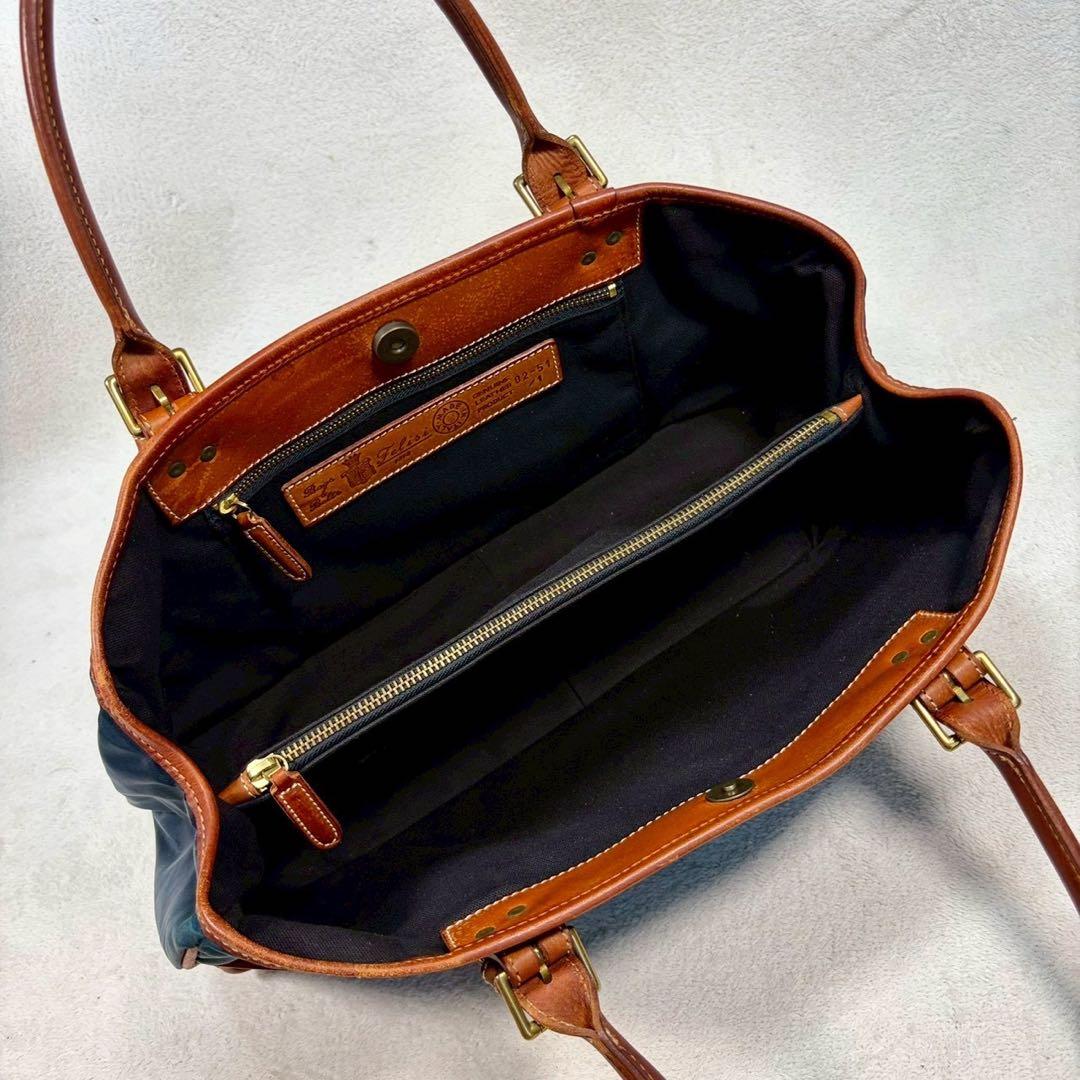 【美品✨】Felisi フェリージ　リモンタナイロン レザー トートバッグ