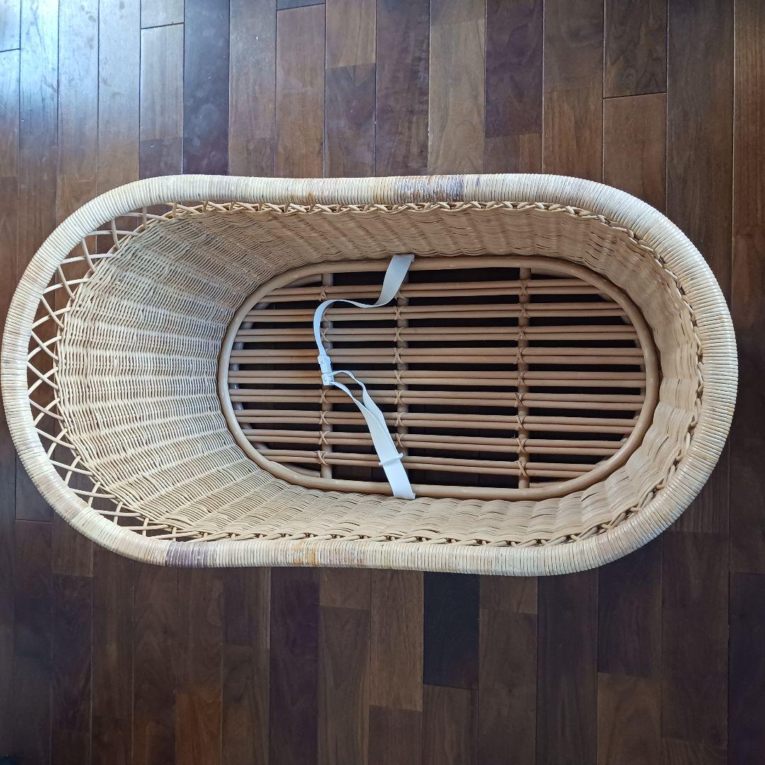 プスプス 東京乳母車 リバティプリント グリーン★フェンス付 ベビーカー 白車輪