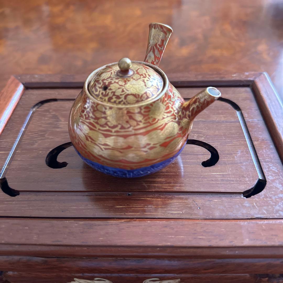 大日本永楽造　古美術　赤絵金襴手　染付急須　骨董品