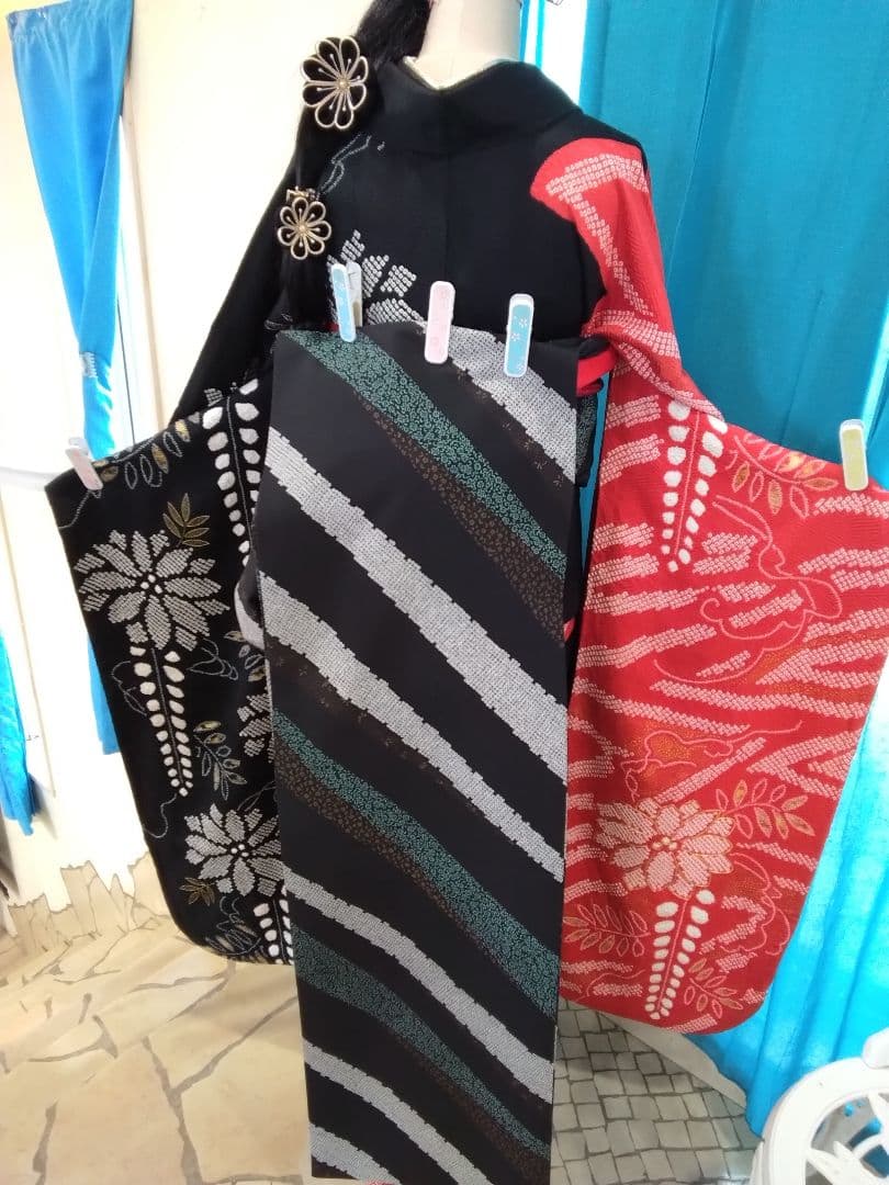 振袖フルセット、正絹高級絞り、成人式、重ね衿、帯揚げ帯締め、京の袋帯、襦袢