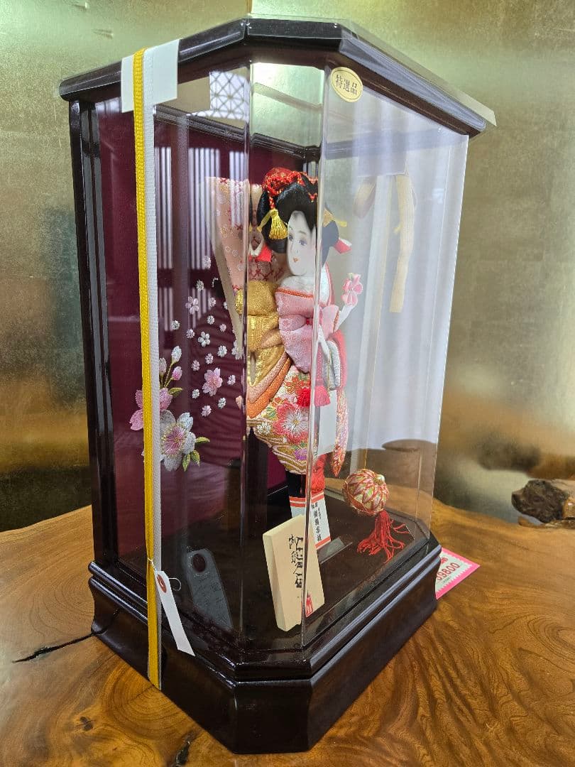 【展示品限り】正月飾り　羽子板　ケース飾り　※閉店セール　H35