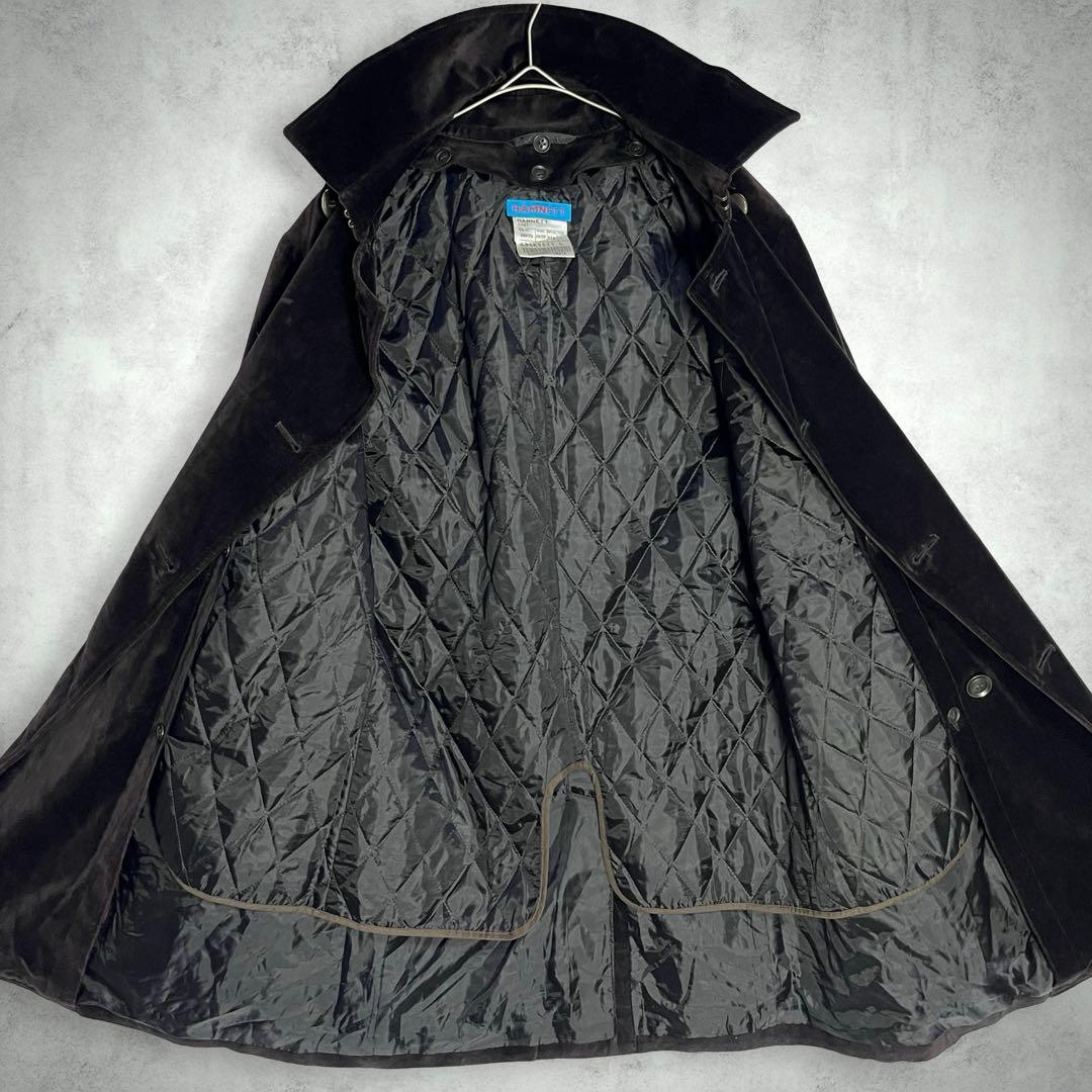 ミヤ♪キャサリンハムネット ベルベット 銀ボタン ダブルブレスト コート