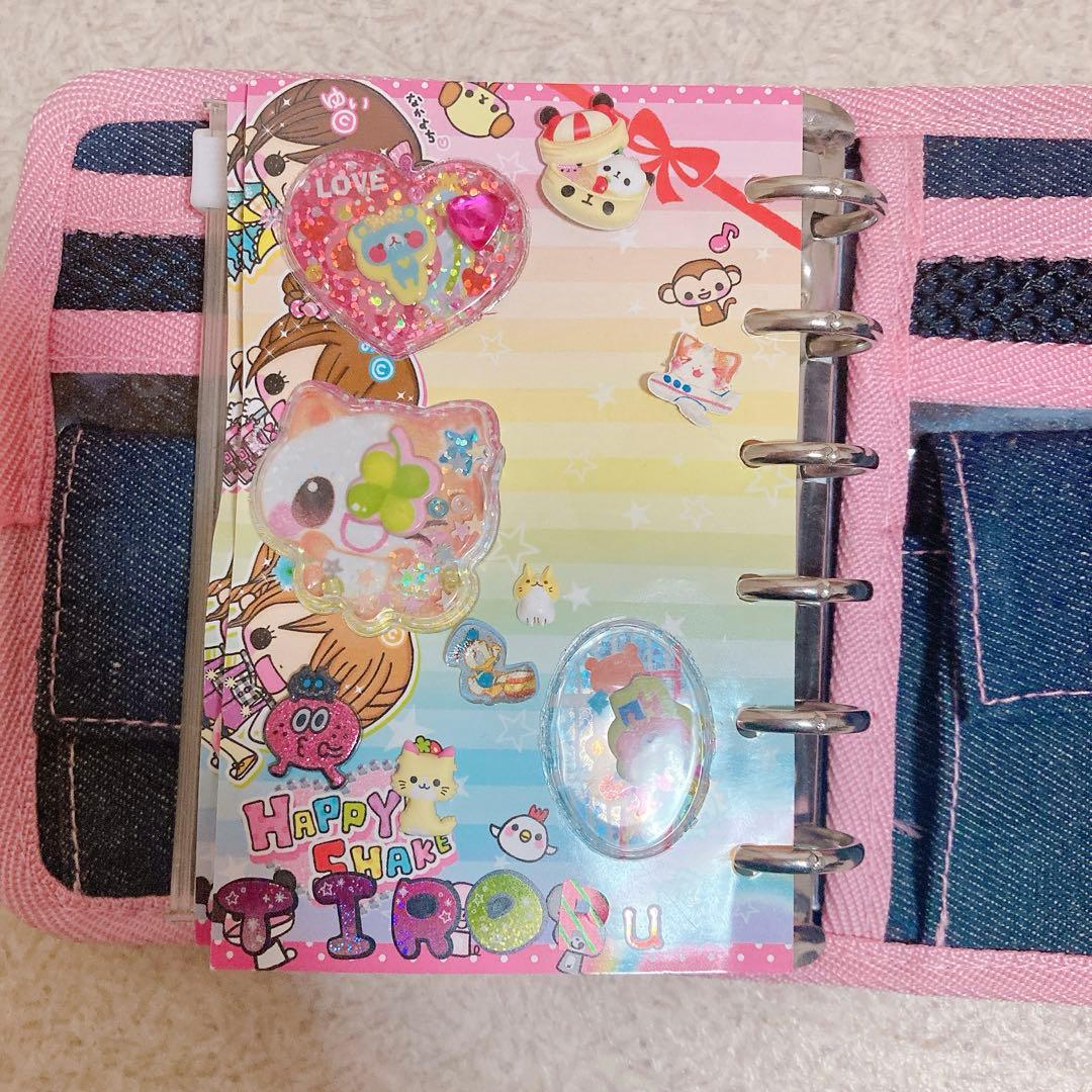 【平成レア】シール帳 シールつき 平成レトロ　平成女児　デニム チェーン　うさぎ