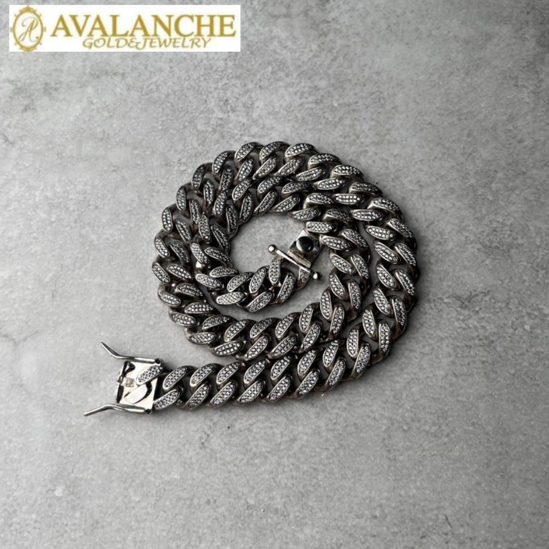 は*き様 AVALANCHE シルバー925 マイアミチェーン ネックレス 喜平