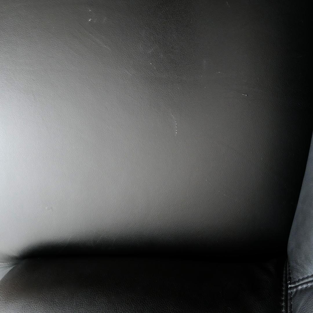 ニトリ本革1人用ソファ黒