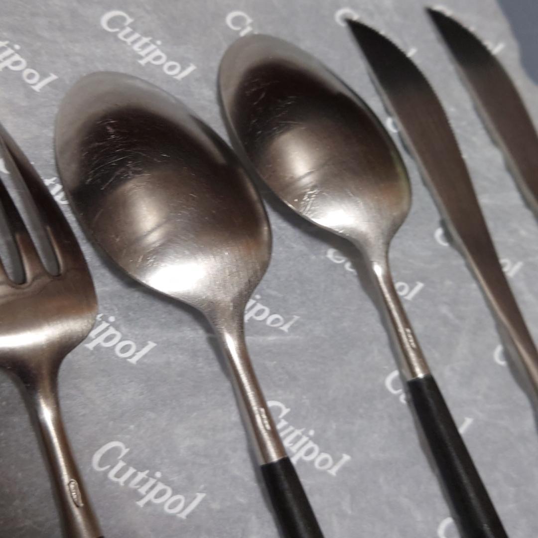 6本セット Cutipol　クチポール　NOOR①　ナイフ　フォーク　スプーン